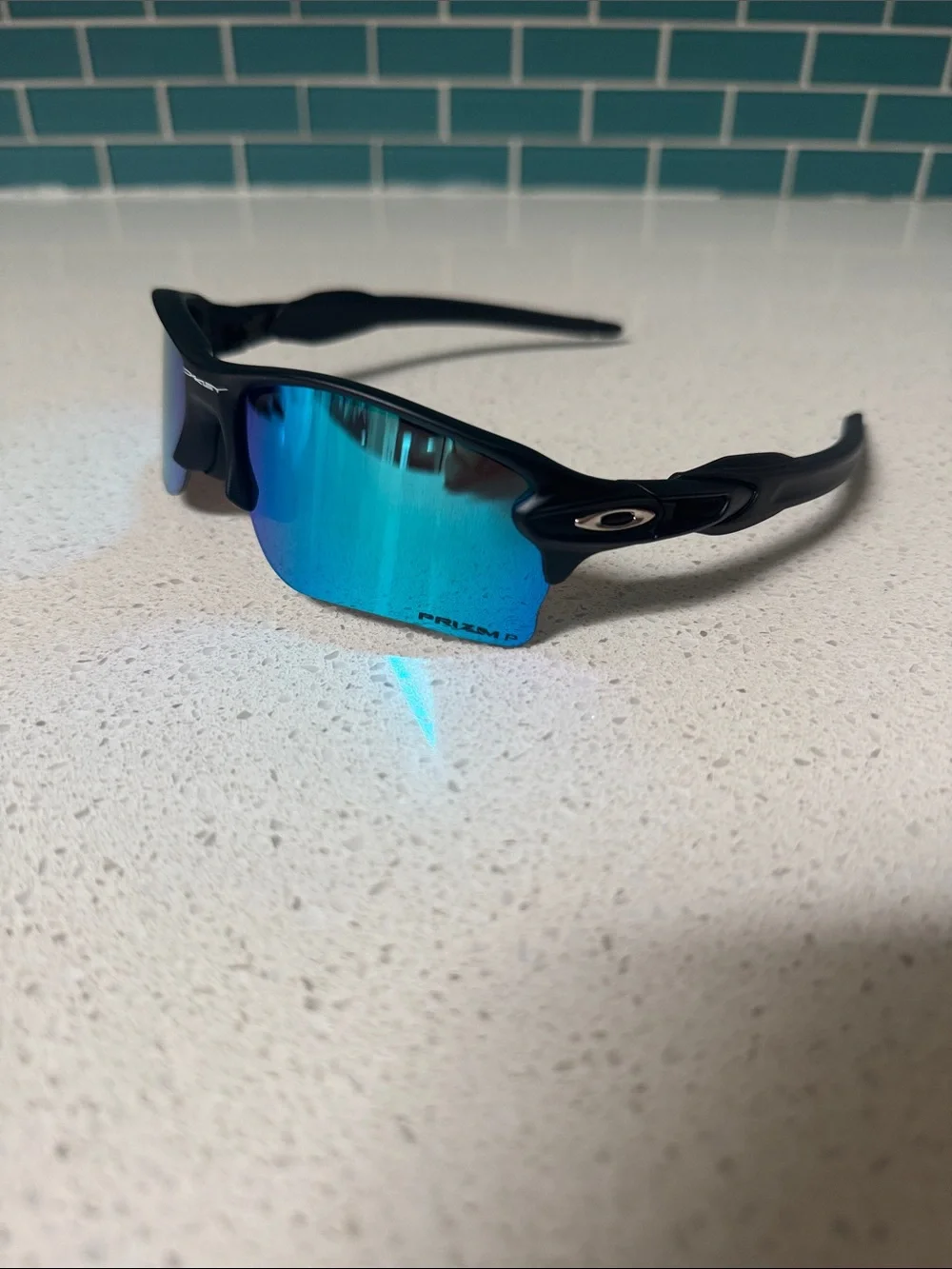 Oakley Flak 2.0 polarized prism sapphire sunglasses OS